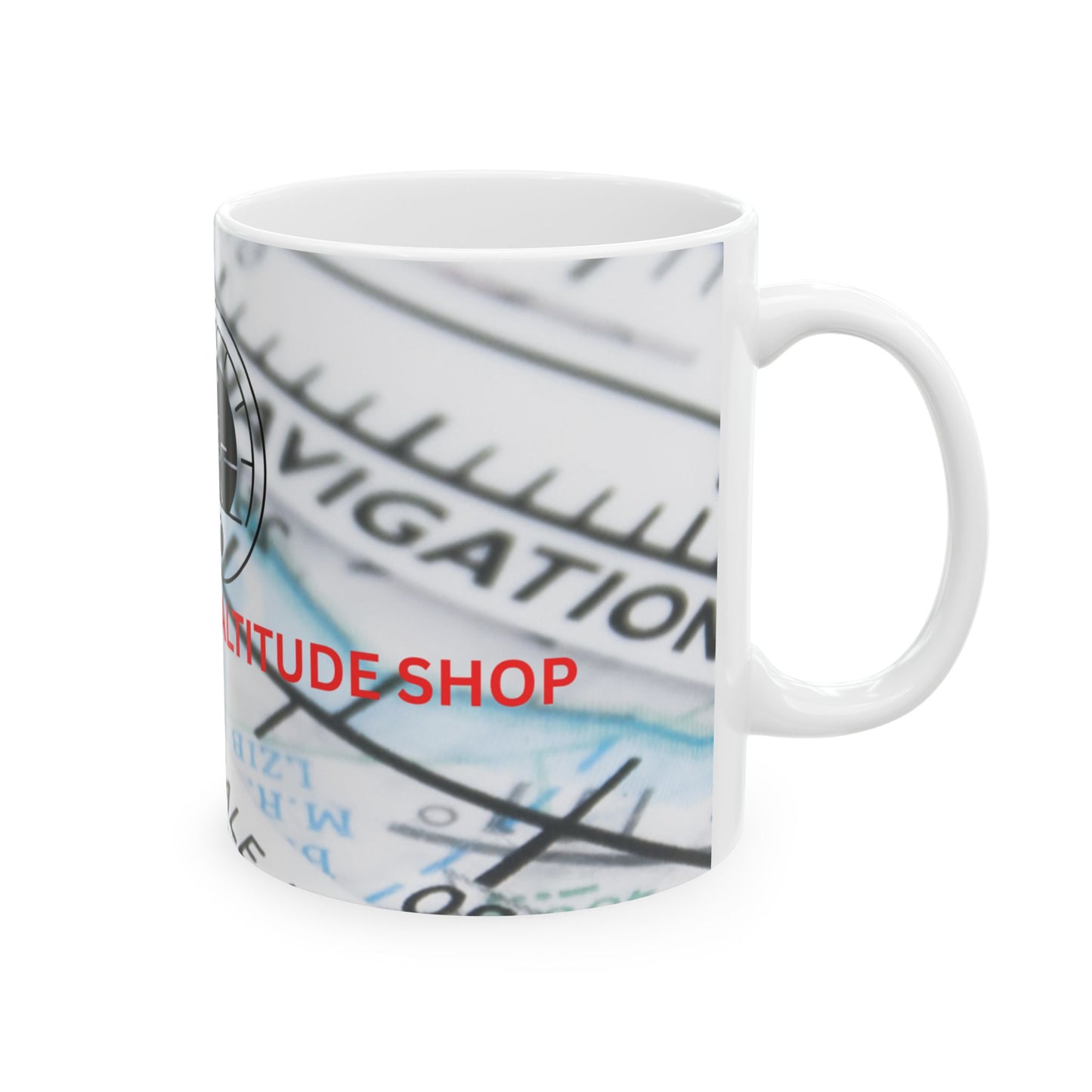 Altitude Art Ceramic Mug - Great for Pilots, Aviation Lovers, Gifts for Graduations, Home or Office Coffee Cup, 11oz & 15oz Sizes