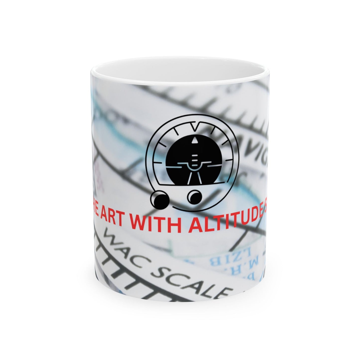 Altitude Art Ceramic Mug - Great for Pilots, Aviation Lovers, Gifts for Graduations, Home or Office Coffee Cup, 11oz & 15oz Sizes