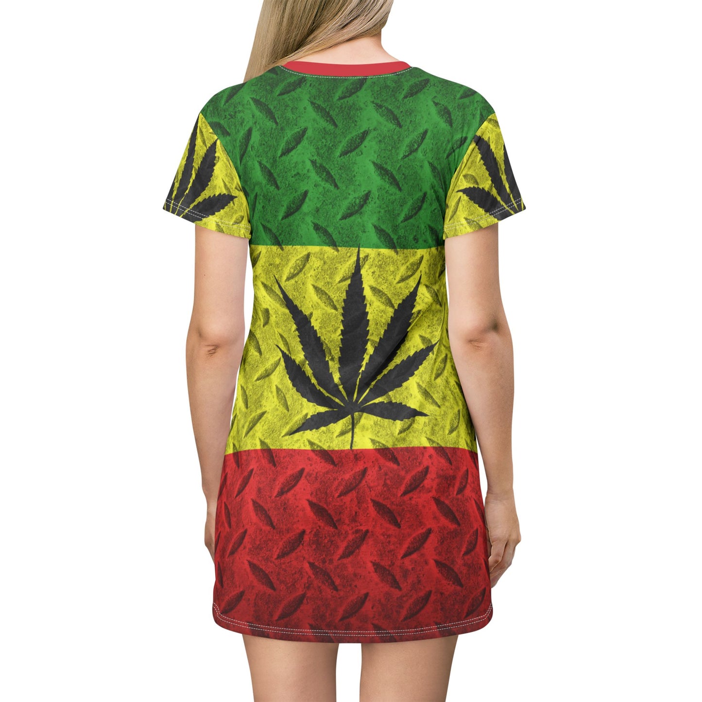 Rasta Vibes T-Shirt Dress, Chill Summer Dress, Boho Casual Wear, Hippie Style Dress, Festival Outfit, Eco-Friendly Fashion