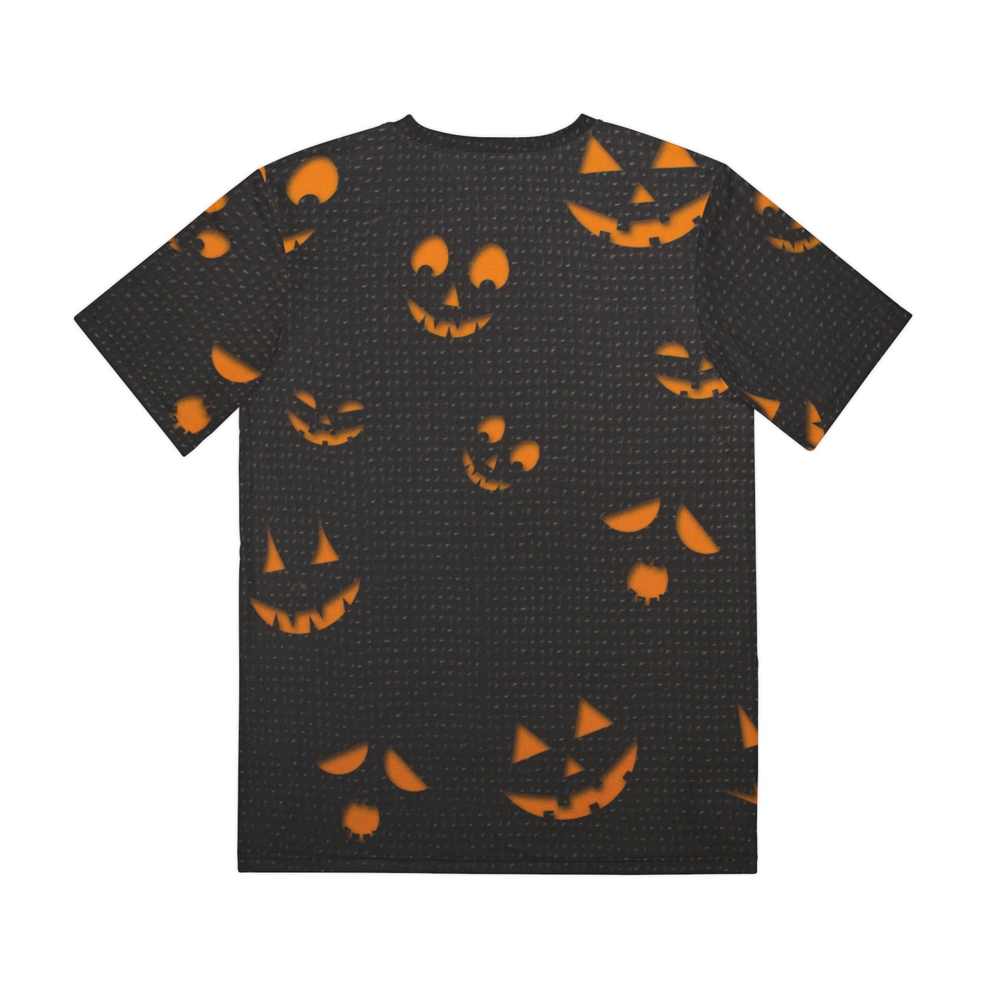 Halloween Graphic Tee for Men, Spooky Polyester Shirt, Night Out Outfit, Pumpkin Print Top, Unique Gift for Halloween Lovers