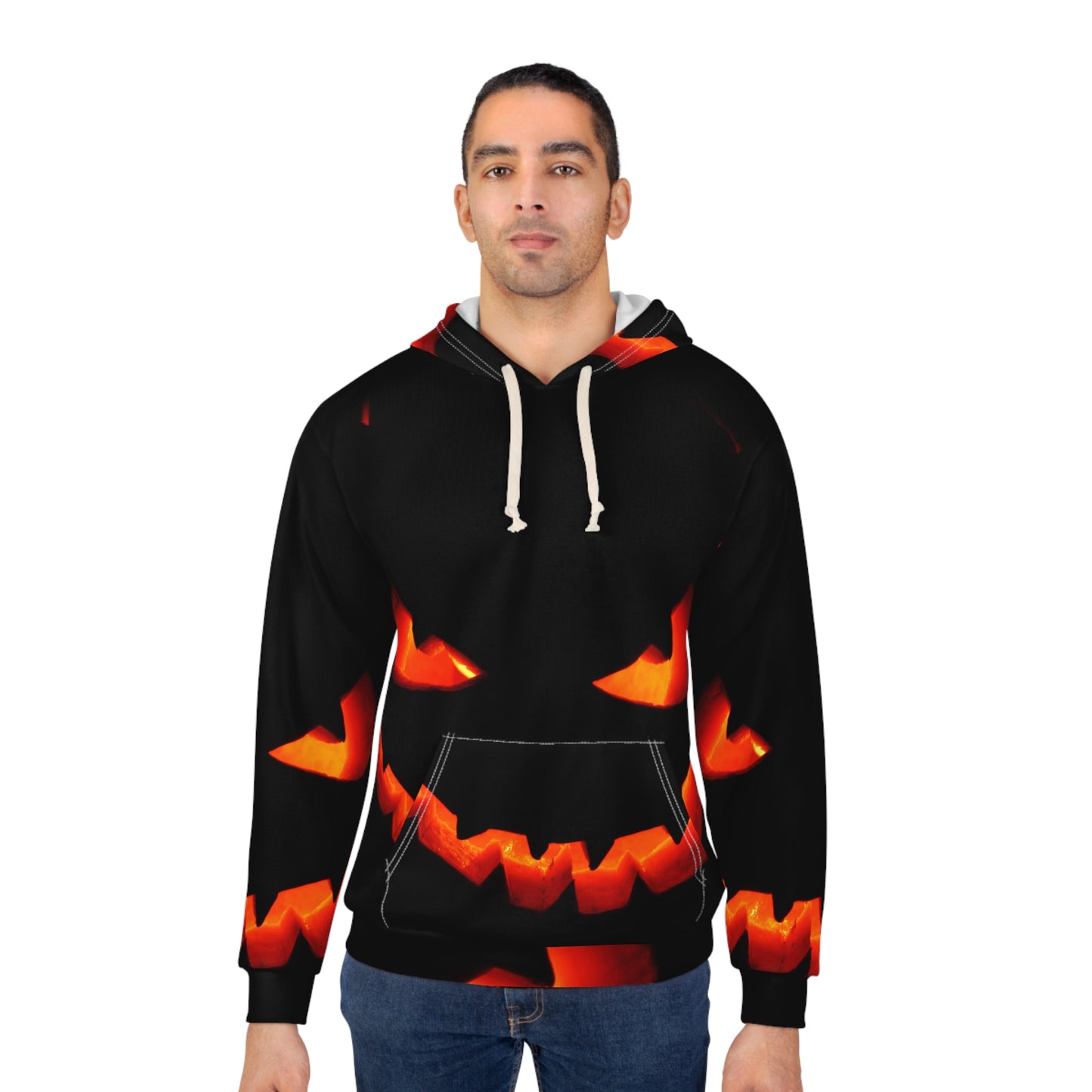 Halloween Pumpkin Unisex Pullover Hoodie, Spooky Apparel, Cozy Fall Fashion, Halloween Costume, Gift for Him/Her