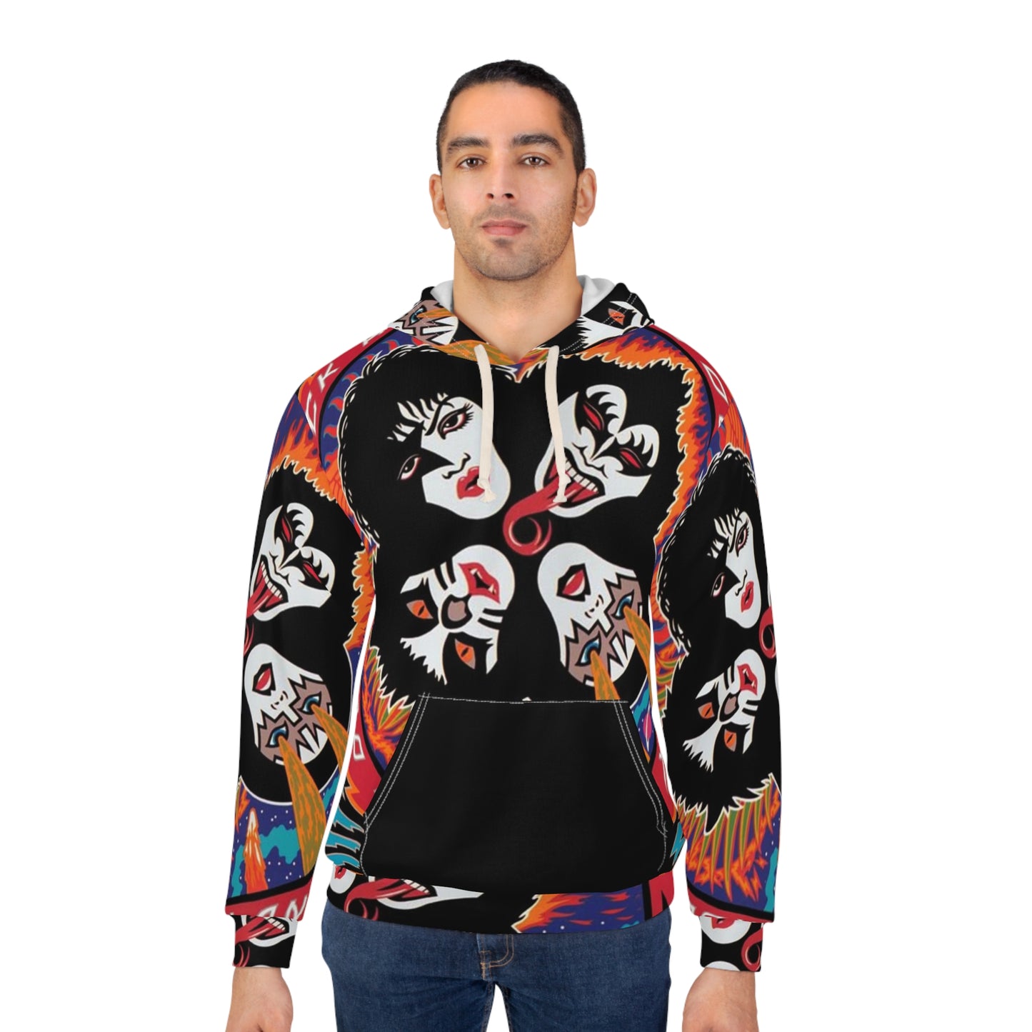 Rock Icon Unisex Hoodie, Colorful Music Apparel, Perfect for Concerts, Festivals, and Everyday Wear, Gift for Music Lovers