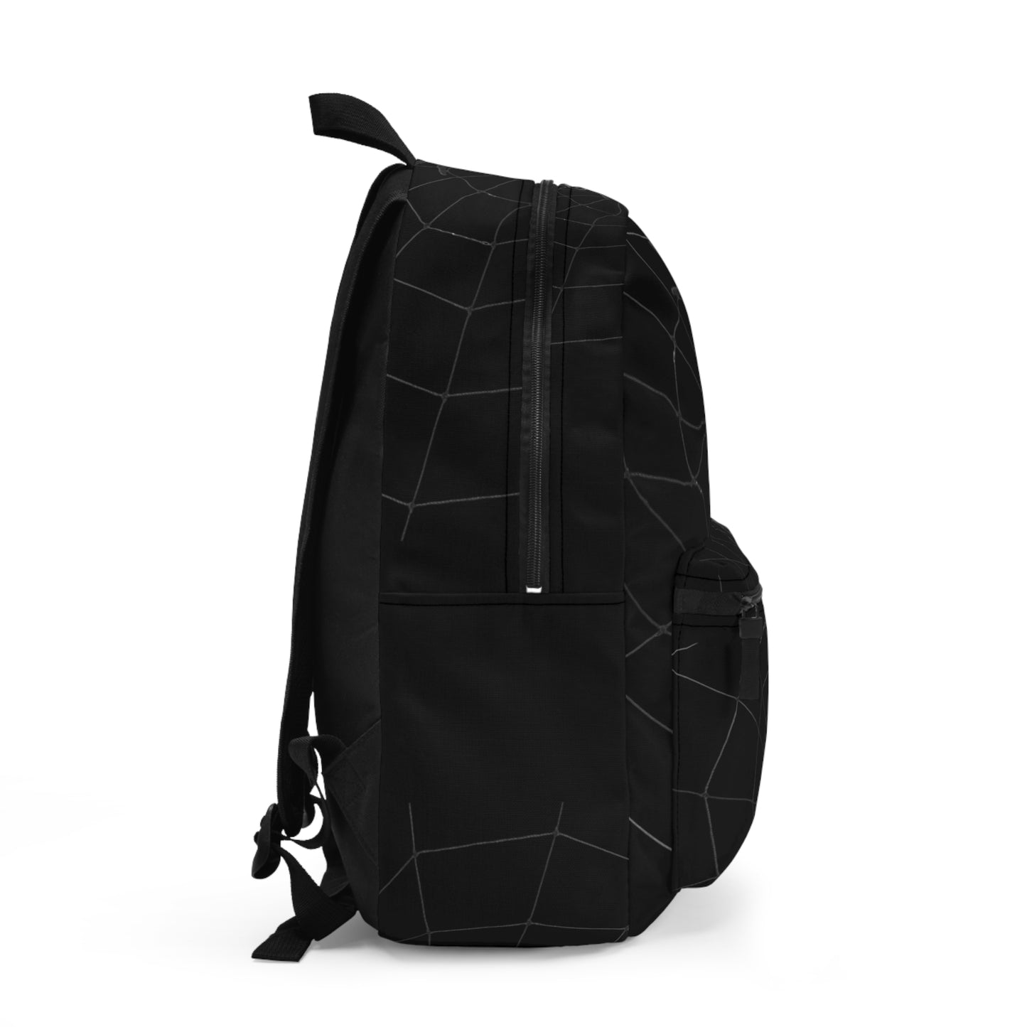 Spider Web on Black Backpack, Stylish Daypack for Spooky Season, Ideal for Halloween, School, and Travel, Trendy Gift for Kids and Teens