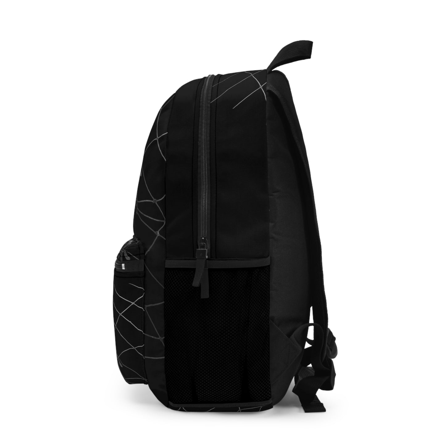Spider Web on Black Backpack, Stylish Daypack for Spooky Season, Ideal for Halloween, School, and Travel, Trendy Gift for Kids and Teens