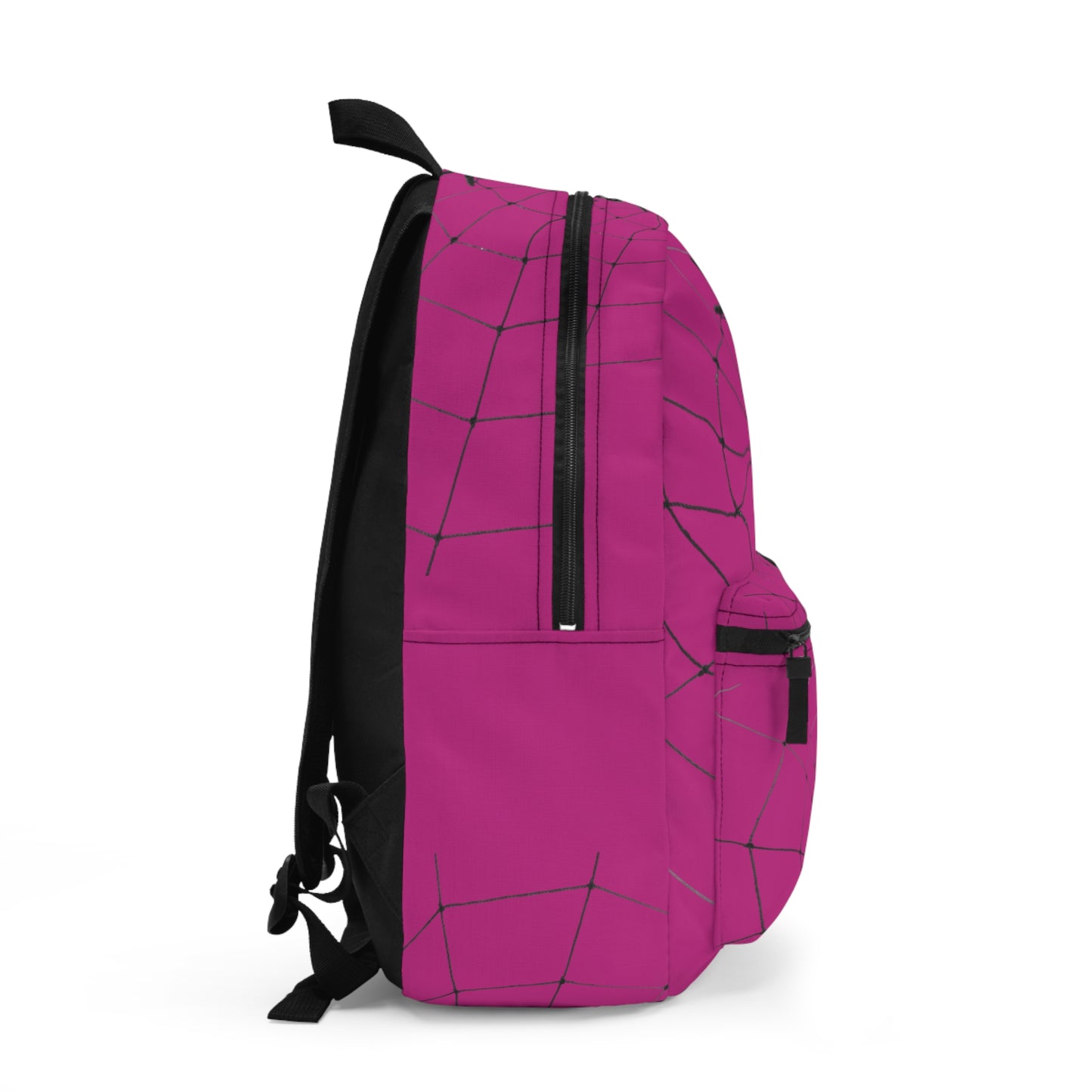 Spider Web on Pink Backpack, Stylish Daypack for Spooky Season, Ideal for Halloween, School, and Travel, Trendy Gift for Kids and Teens