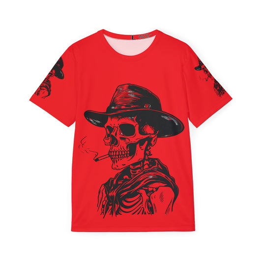 Red Skull Graphic Sports Jersey | Perfect for Halloween, Festivals, Gym Wear, Bold Fashion Statement, Unique Gift Idea