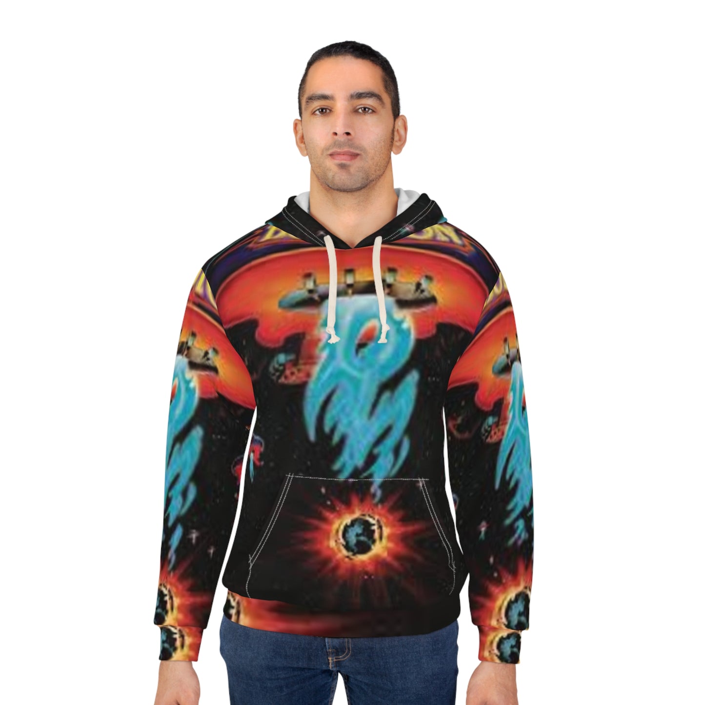 Boston Cosmic Adventure Hoodie - Retro Vibe, Unisex Pullover, Perfect for Festivals, Gift for Gamers, Eco-Friendly Fashion