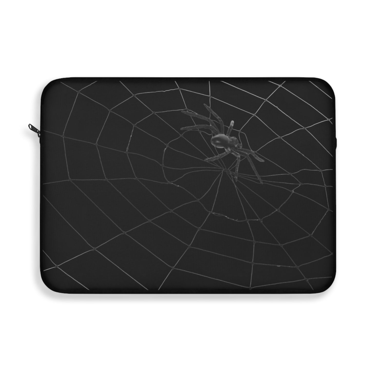 Spider in Web on Black Laptop Sleeve | Unique Laptop Case for Teens, Gift for Artists, Computer Sleeve, Geeky Tech Accessories