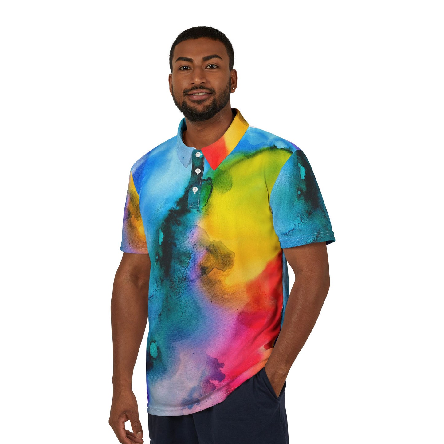 Stylish Unisex Polo Shirt - Casual Wear, Summer Fashion, Gift for Him/Her, Everyday Comfort, Abstract Art Design
