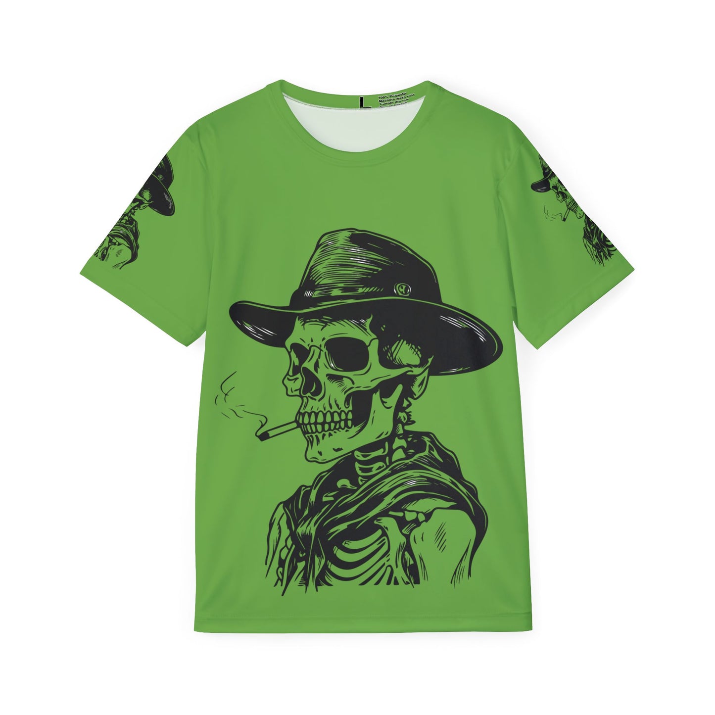 Green Skull Graphic Sports Jersey | Perfect for Halloween, Festivals, Gym Wear, Bold Fashion Statement, Unique Gift Idea
