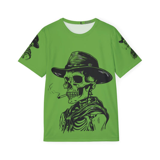 Green Skull Graphic Sports Jersey | Perfect for Halloween, Festivals, Gym Wear, Bold Fashion Statement, Unique Gift Idea