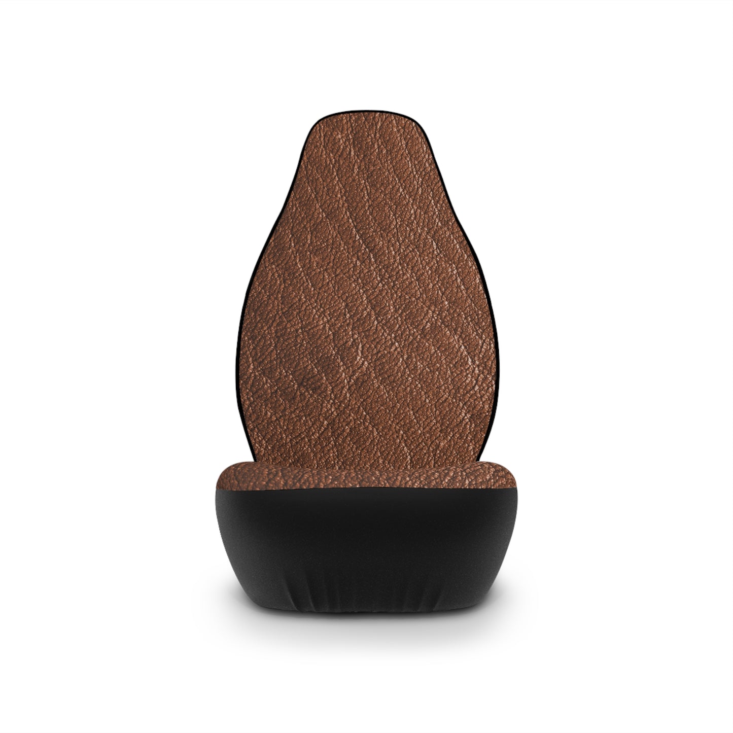 Stylish Car Seat Covers |Brown Leather Look Auto Accessories | Custom Fit, Durable, Unique Design for Car Enthusiasts, Perfect for Gifting