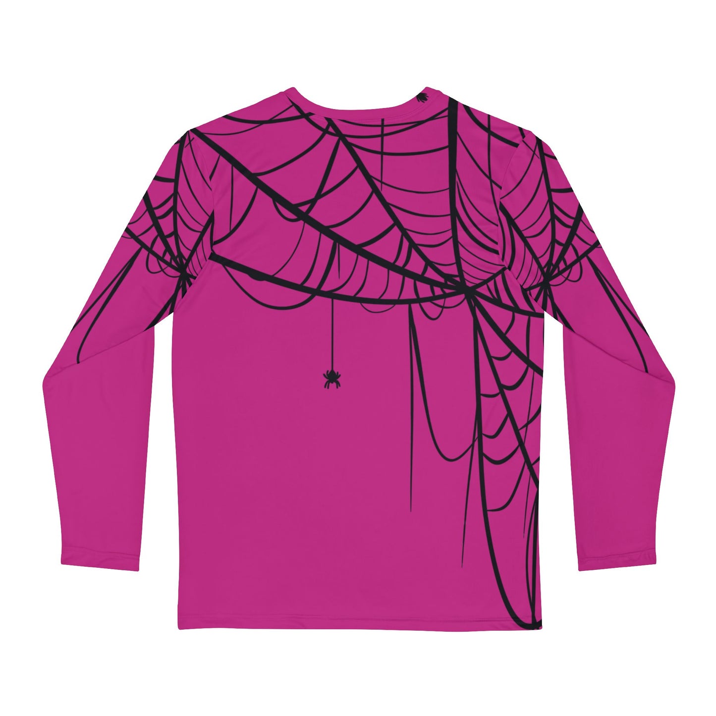 Men's Long Sleeve Shirt Purple with Spiderweb Design - Perfect for Halloween, Casual Wear, Gifts, and Parties