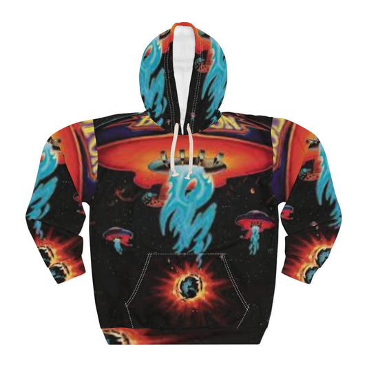 Boston Cosmic Adventure Hoodie - Retro Vibe, Unisex Pullover, Perfect for Festivals, Gift for Gamers, Eco-Friendly Fashion