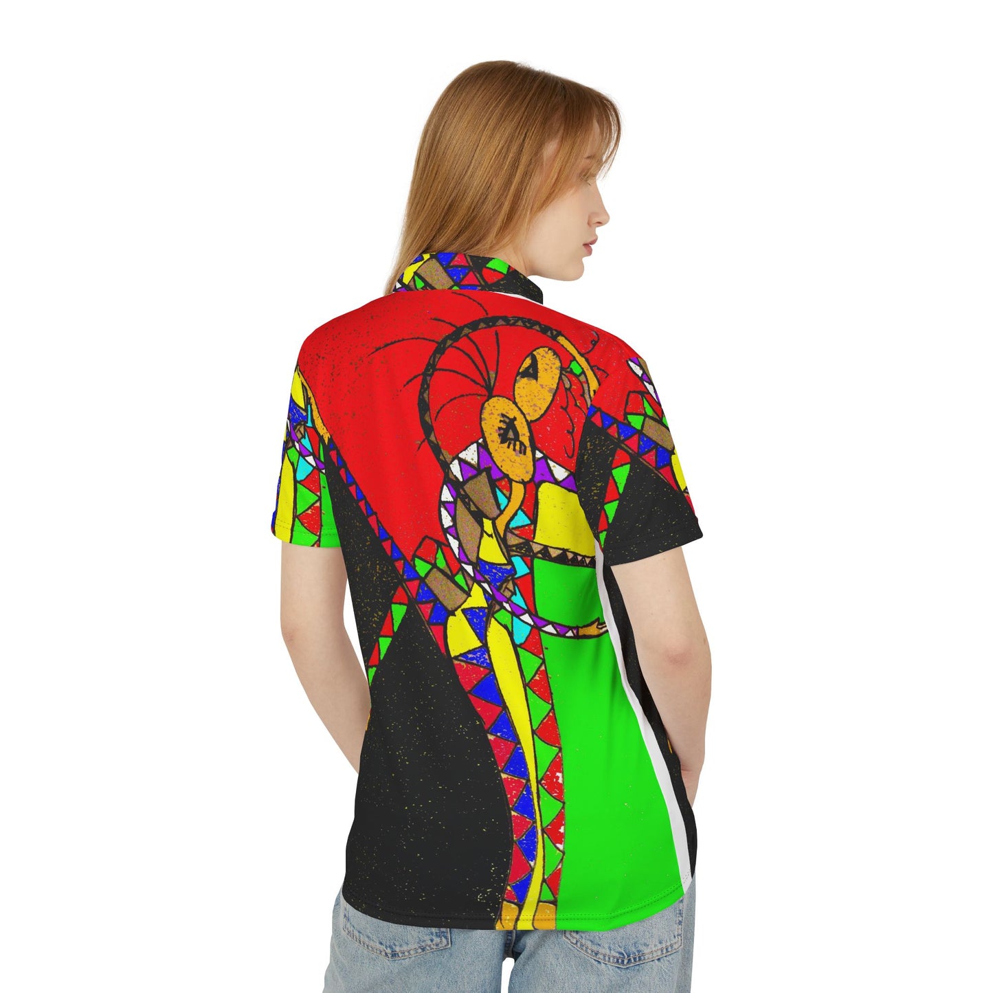 Stylish Unisex Polo Shirt - Casual Wear, Summer Fashion, Gift for Him/Her, Everyday Comfort, Colorful Dancers 2 Graphic Design