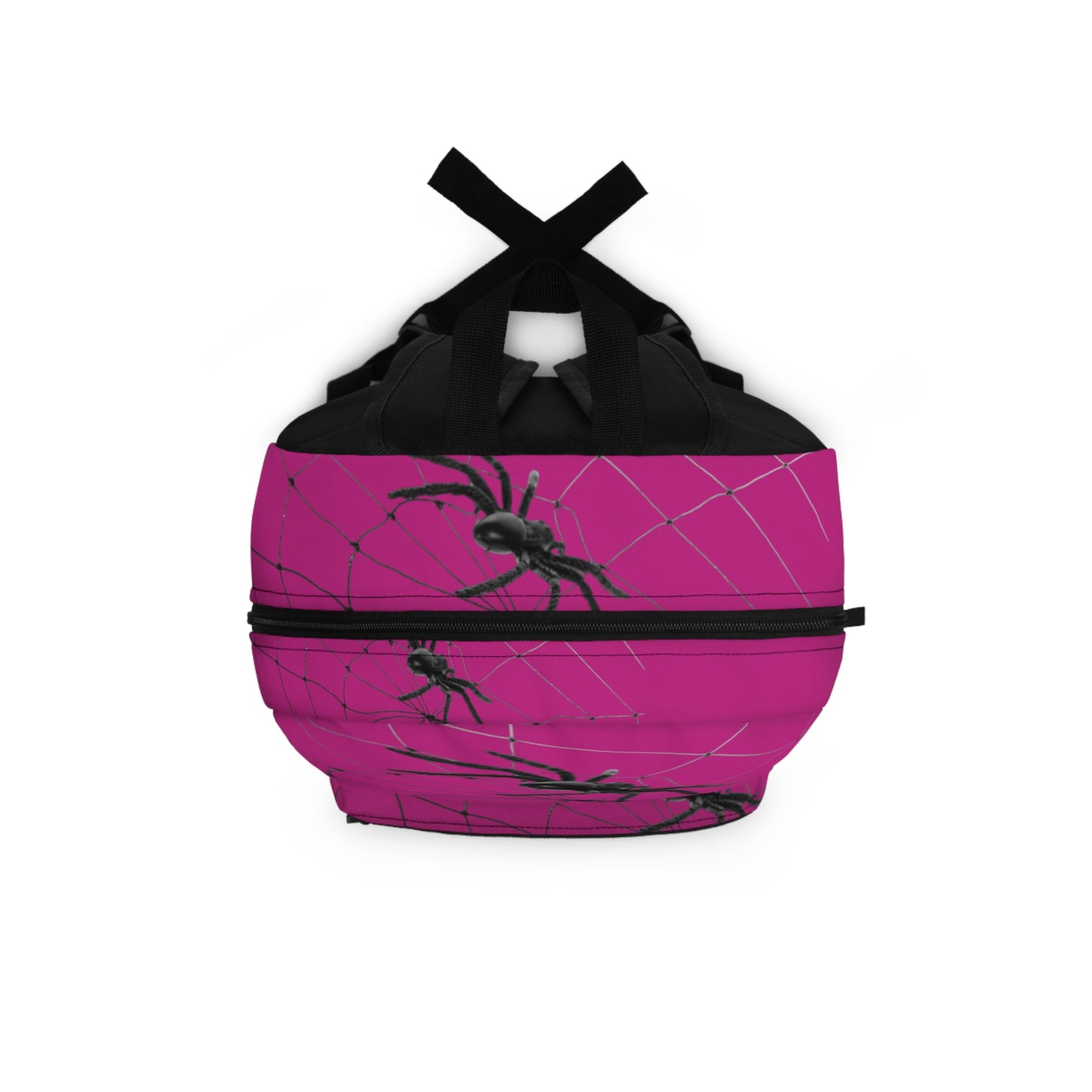 Spider Web on Pink Backpack, Stylish Daypack for Spooky Season, Ideal for Halloween, School, and Travel, Trendy Gift for Kids and Teens