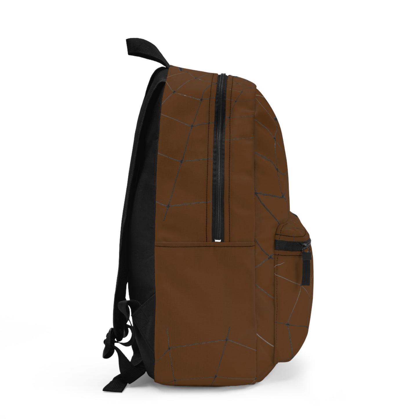 Spider Web on Dark Brown  Backpack, Stylish Daypack for Spooky Season, Ideal for Halloween, School, and Travel, Trendy Gift for Kids and Teens