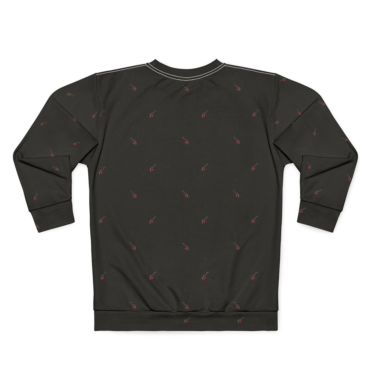 Spider Pattern 0n Black Unisex Sweatshirt - Cozy Halloween Style, Fall Fashion, Graphic Jumper, Unique Gift, Streetwear