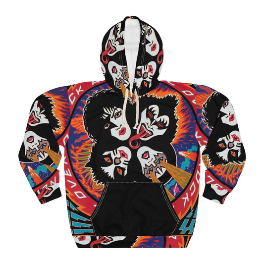 Rock Icon Unisex Hoodie, Colorful Music Apparel, Perfect for Concerts, Festivals, and Everyday Wear, Gift for Music Lovers
