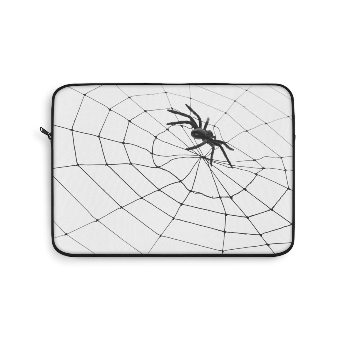 Spider in Web on White  Laptop Sleeve | Unique Laptop Case for Teens, Gift for Artists, Computer Sleeve, Geeky Tech Accessories