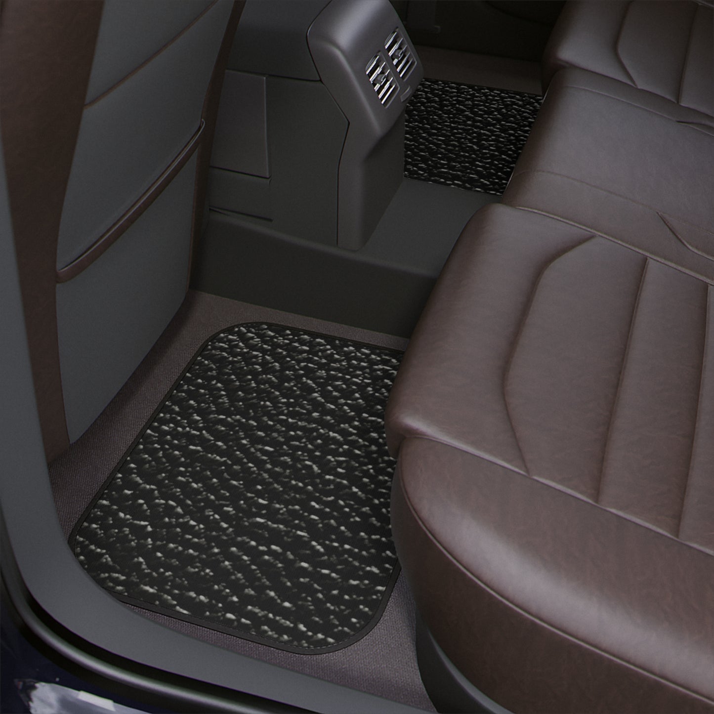Black Leather Look, Stylish Car Floor Mat, Durable Auto Accessory, Custom Vehicle Mats, Car Interior Decor, Unique Gift for Car Lovers