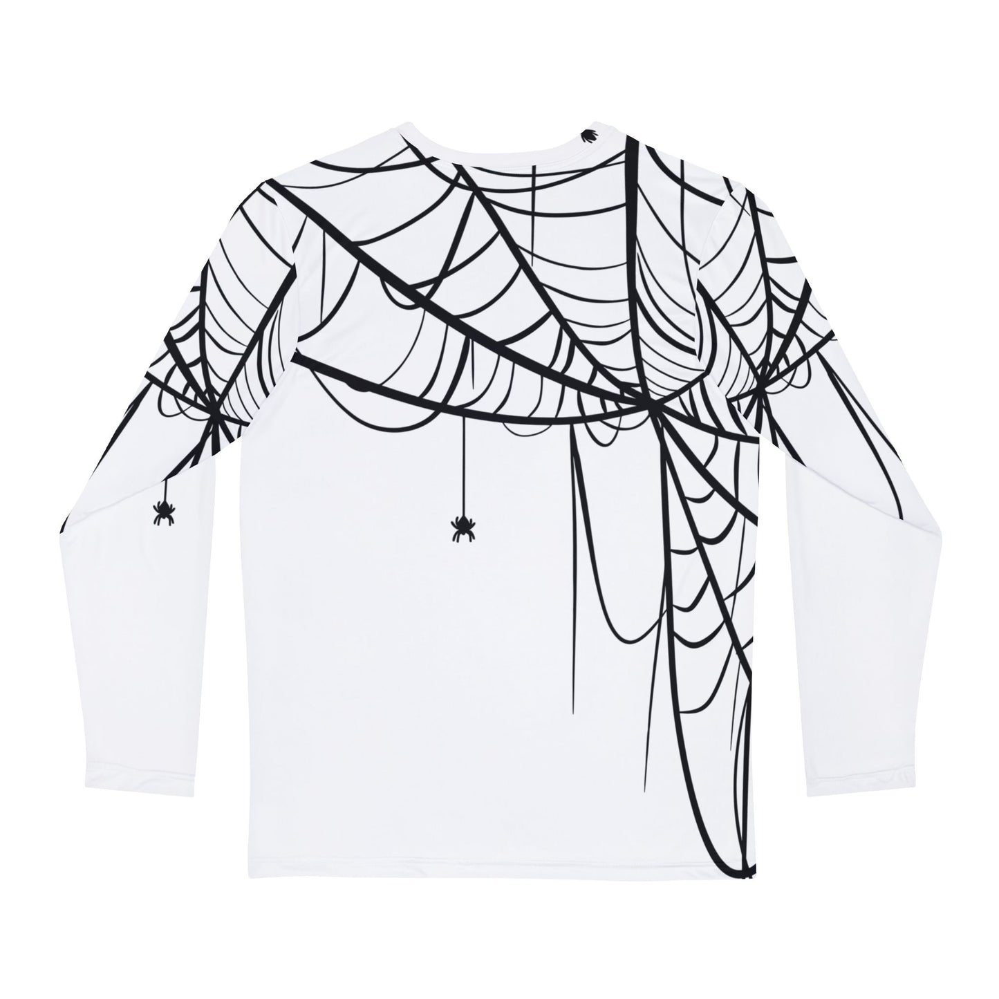 Men's Long Sleeve Shirt White with Spiderweb Design - Perfect for Halloween, Casual Wear, Gifts, and Parties
