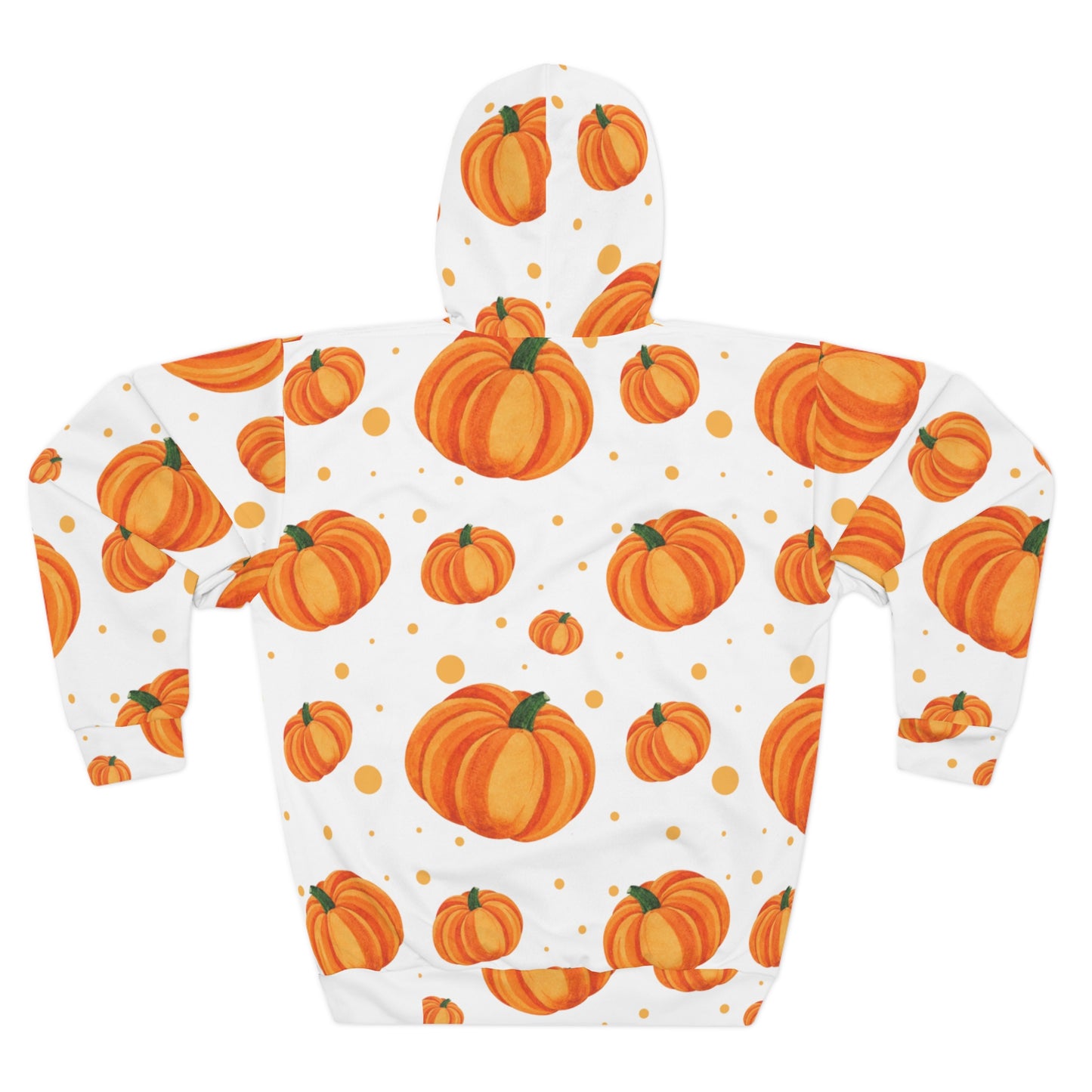 White Pumpkin Spice Pullover Hoodie, Cozy Fall Apparel, Unisex Harvest Hoodie, Autumn Fashion, Halloween Sweater, Pumpkin Patch Hoodie