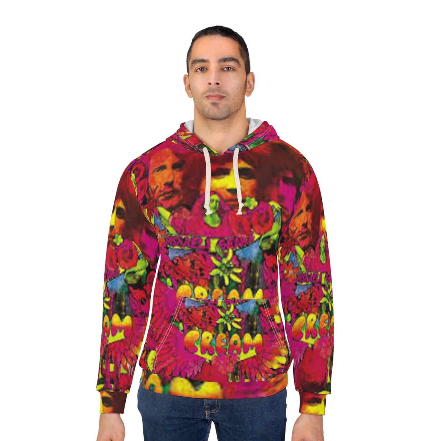 Cream Vibrant Psychedelic Hoodie | Unisex AOP Pullover | Festival Wear, Retro Style, Gift for Music Lovers, Unique Streetwear, Comfortable [...]