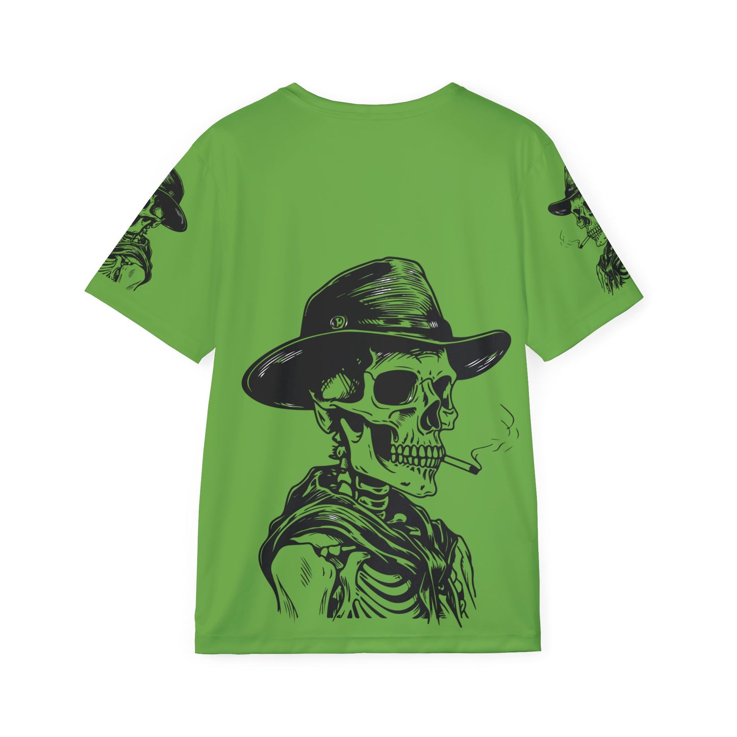Green Skull Graphic Sports Jersey | Perfect for Halloween, Festivals, Gym Wear, Bold Fashion Statement, Unique Gift Idea