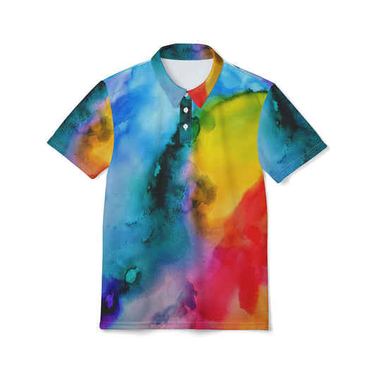 Stylish Unisex Polo Shirt - Casual Wear, Summer Fashion, Gift for Him/Her, Everyday Comfort, Abstract Art  Design