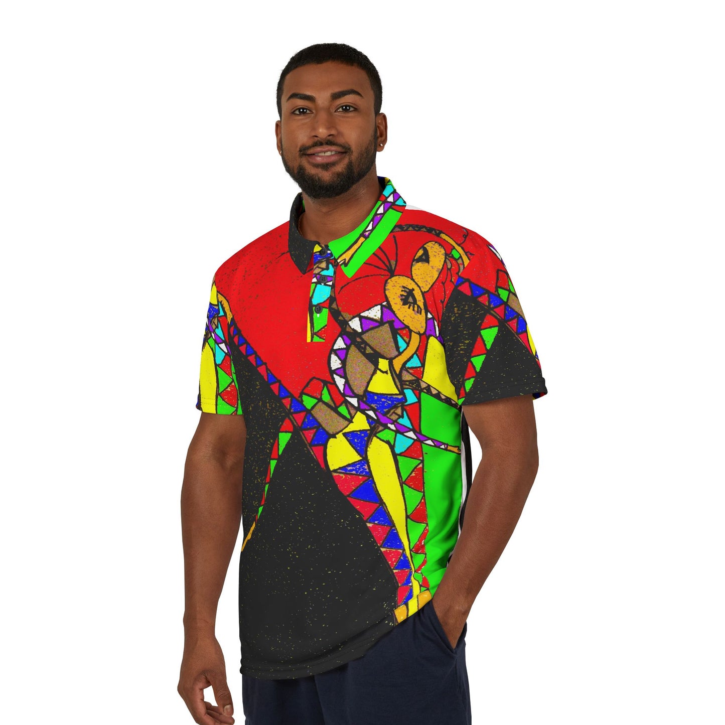Stylish Unisex Polo Shirt - Casual Wear, Summer Fashion, Gift for Him/Her, Everyday Comfort, Colorful Dancers 2 Graphic Design