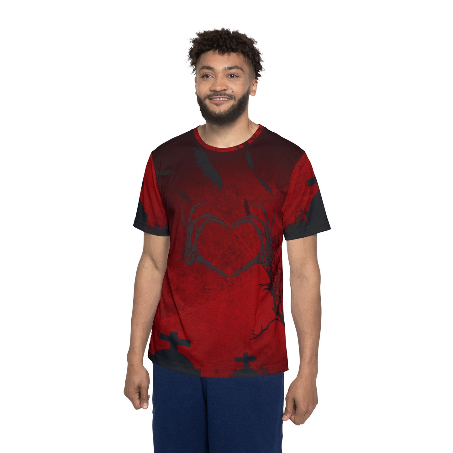 Gothic Sports Jersey - Mens AOP Tee, Ideal for Halloween, Game Day Wear, Unique Gift for Sports Fans, Dark Fantasy Fashion, Statement [...]