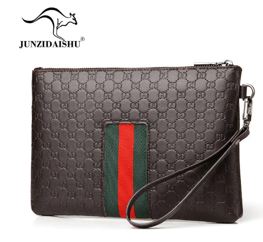 Men's Genuine Leather Fashion Envelope Clutch Bag