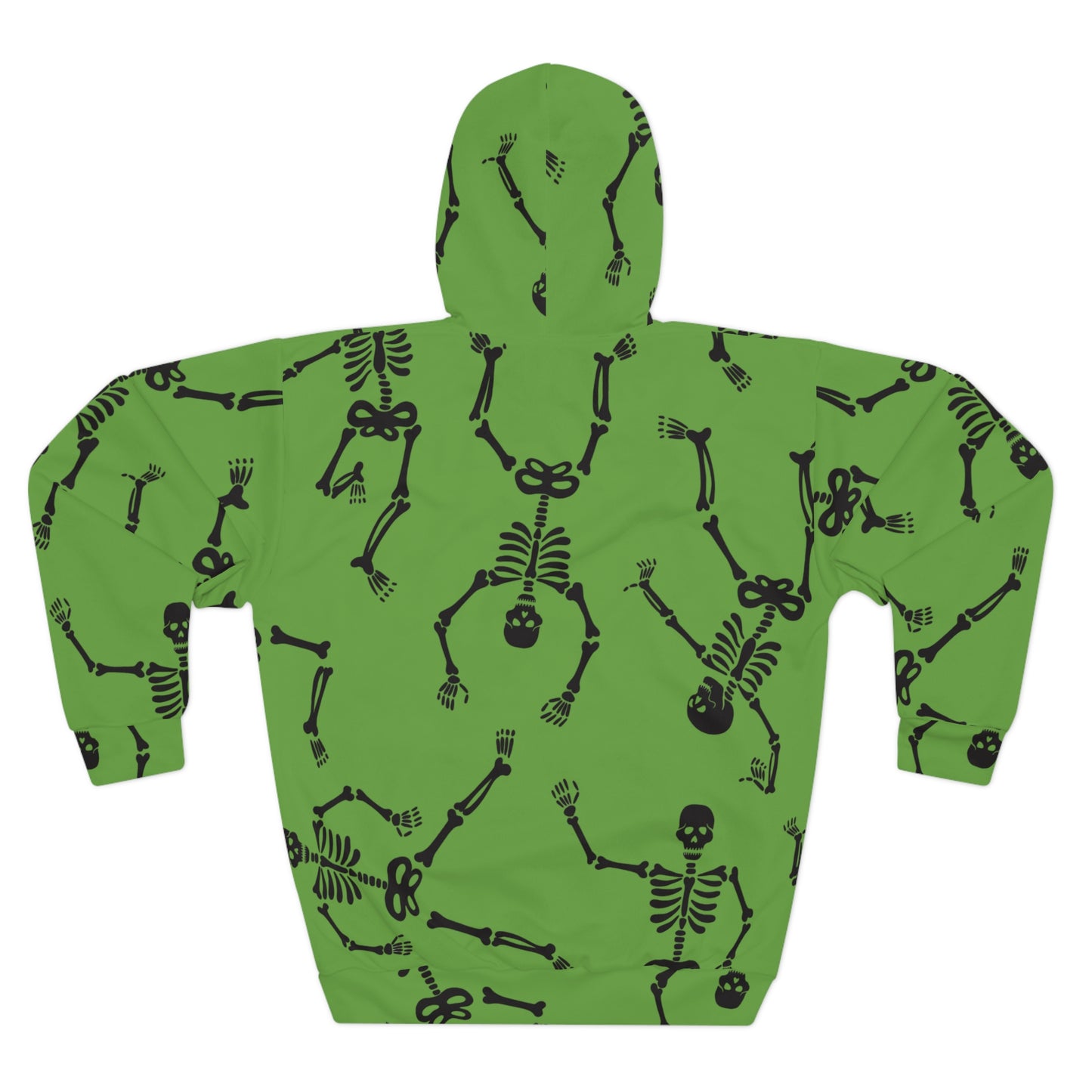 Green Halloween Skeleton Hoodie, Unisex Pullover, Spooky Fashion, Autumn Style, Cozy Fall Wear, Perfect for Parties