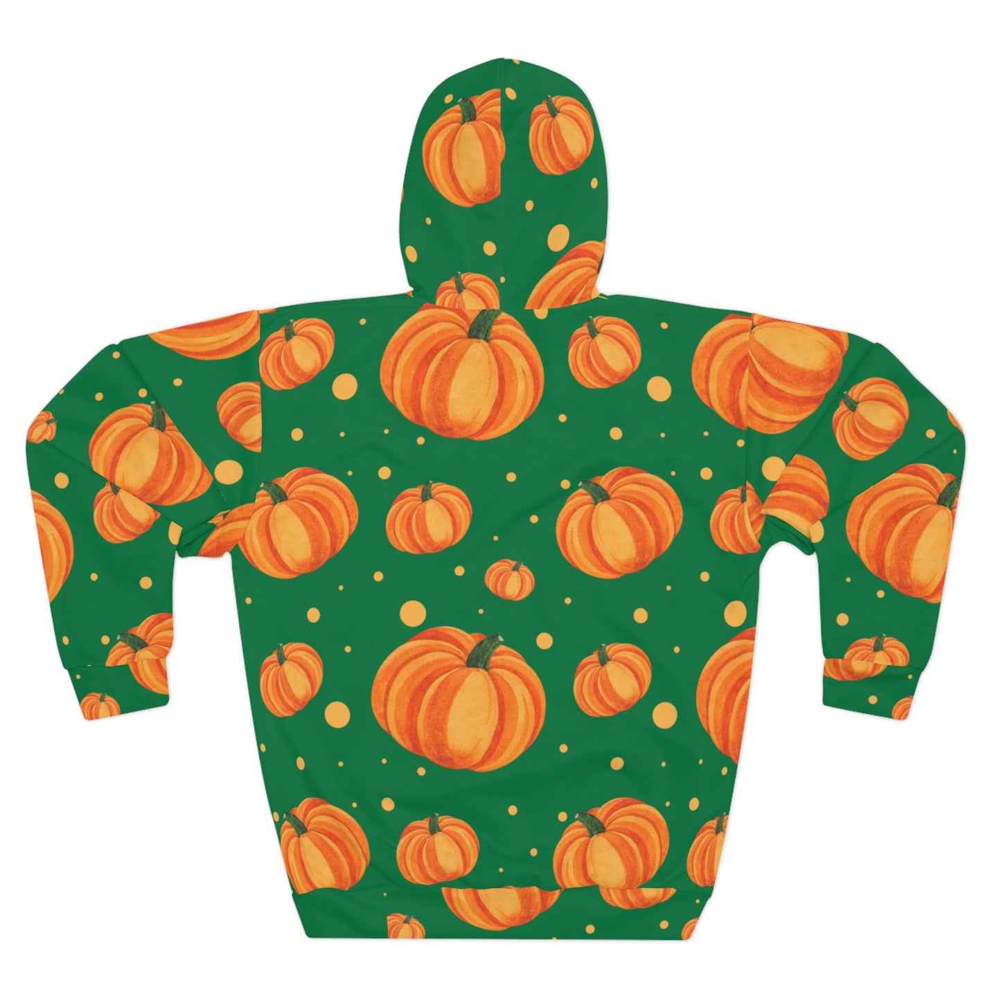 Green Pumpkin Spice Pullover Hoodie, Cozy Fall Apparel, Unisex Harvest Hoodie, Autumn Fashion, Halloween Sweater, Pumpkin Patch Hoodie