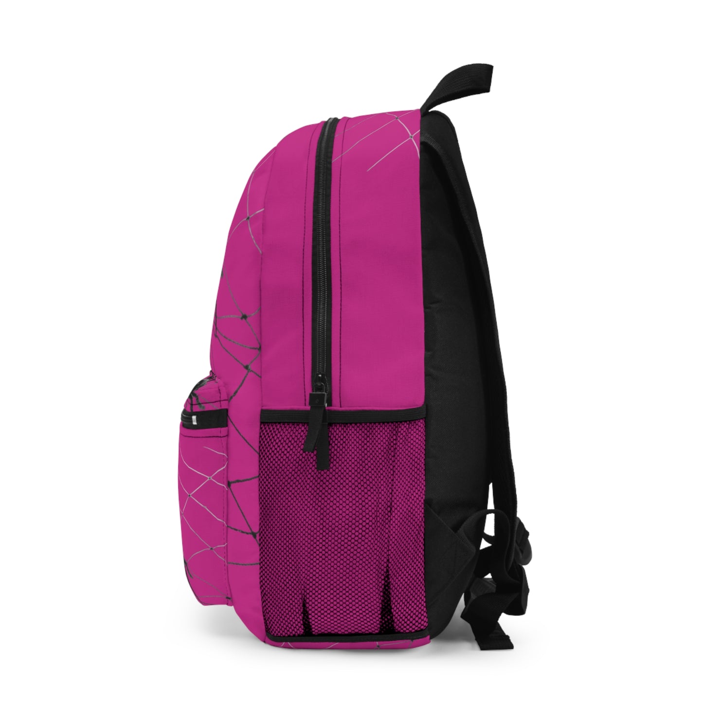 Spider Web on Pink Backpack, Stylish Daypack for Spooky Season, Ideal for Halloween, School, and Travel, Trendy Gift for Kids and Teens