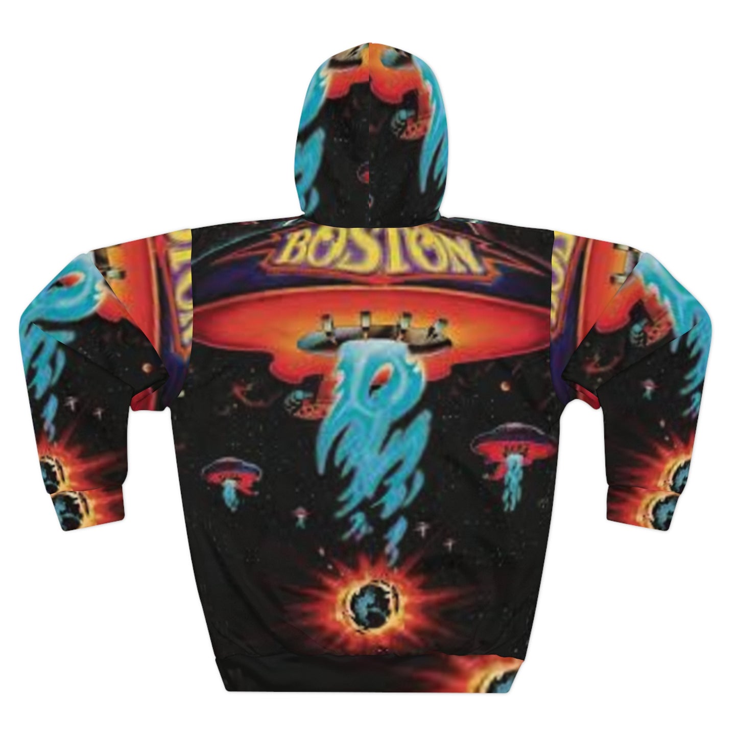 Boston Cosmic Adventure Hoodie - Retro Vibe, Unisex Pullover, Perfect for Festivals, Gift for Gamers, Eco-Friendly Fashion