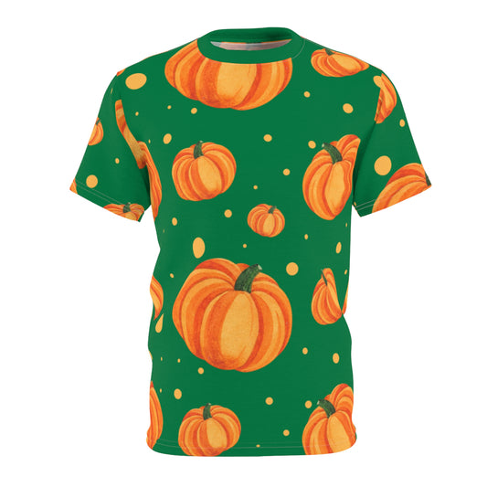 Green Pumpkin Spice Unisex Tee, Fall Fashion, Autumn Apparel, Halloween T-Shirt, Harvest Festival Top, Seasonal Wardrobe Must-Have