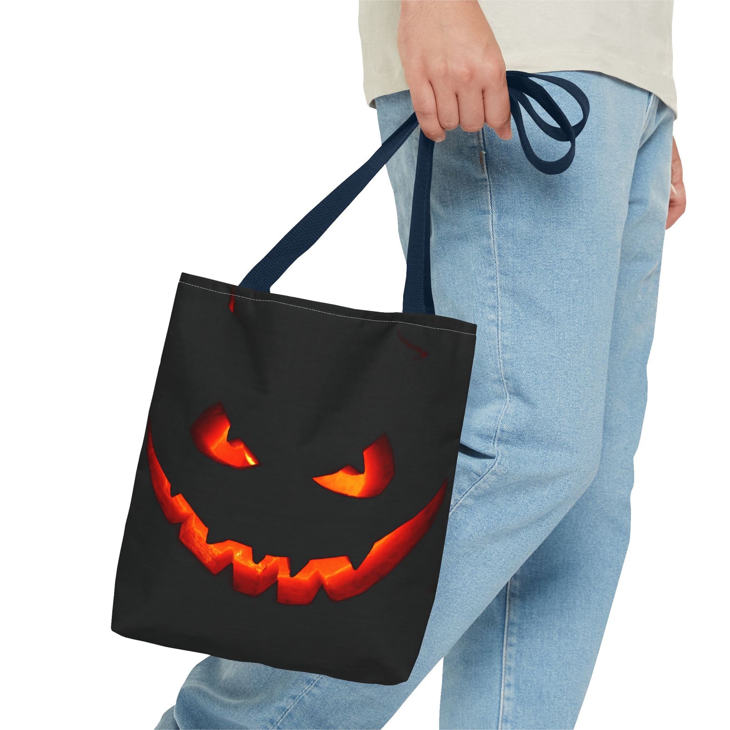 Halloween Pumpkin Tote Bag, Spooky Bag, Trick or Treat, Fall Fashion, Halloween Party Decoration, Ghostly Gift Idea