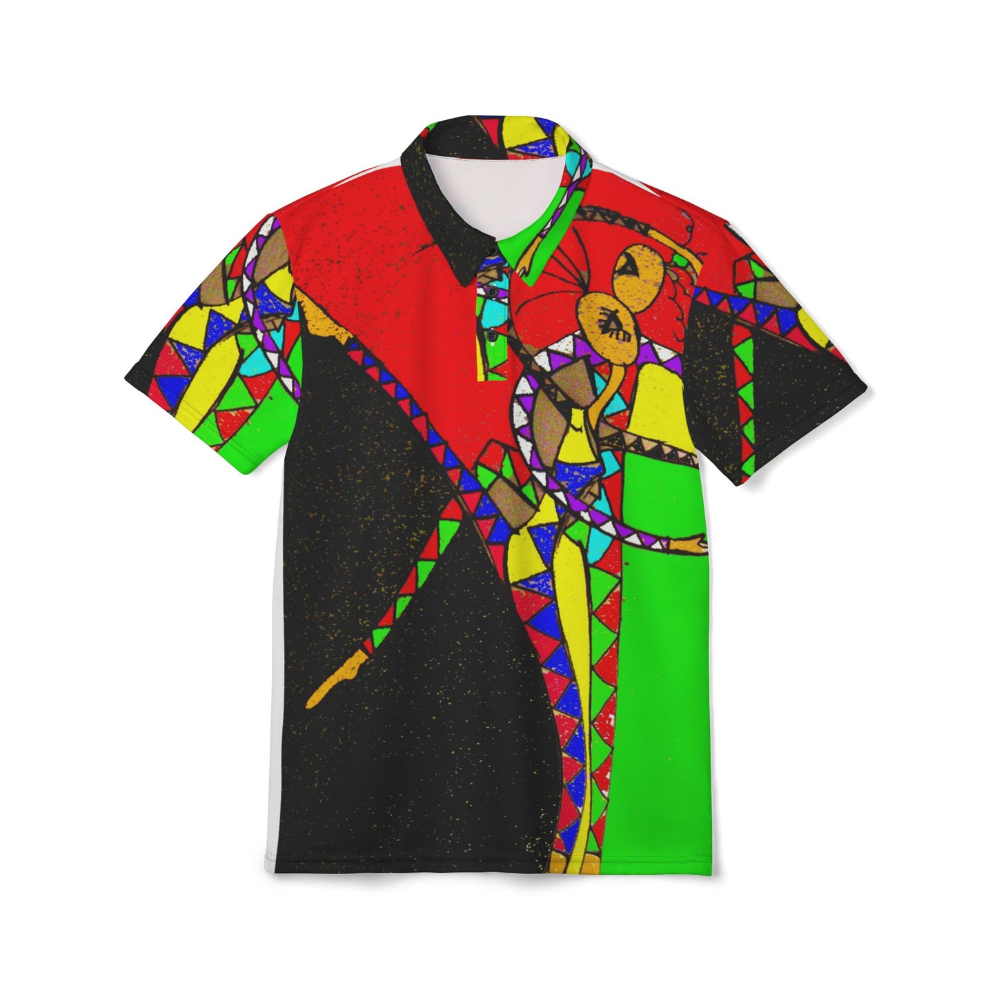 Stylish Unisex Polo Shirt - Casual Wear, Summer Fashion, Gift for Him/Her, Everyday Comfort, Colorful Dancers 2 Graphic Design