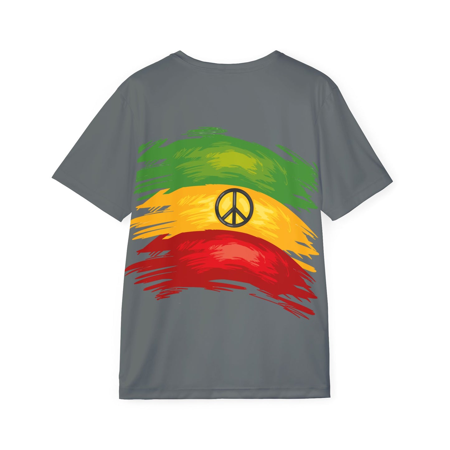 Dark Grey Rasta Peace Men's Sports Jersey, Casual Tee, Athletic Wear, Music Festival Shirt, Gift for Him, Summer Sports Apparel