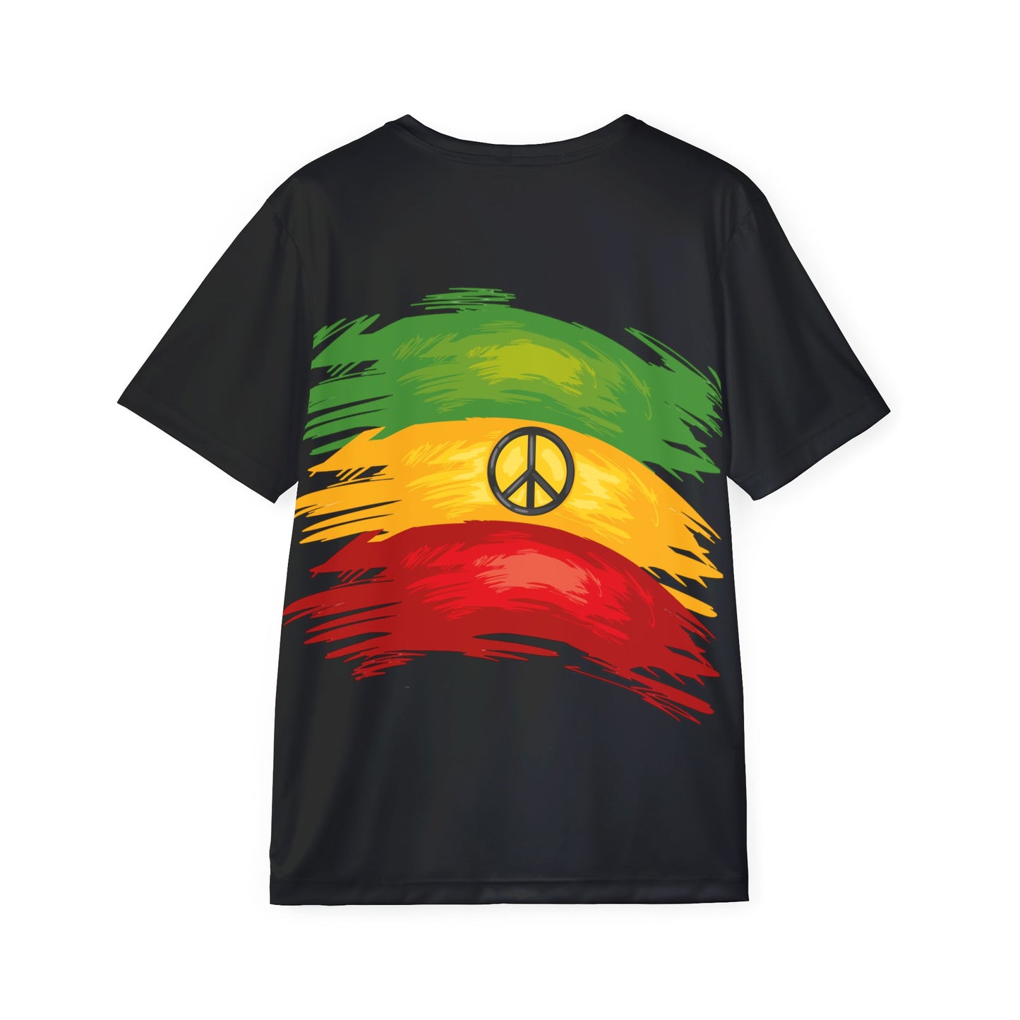 Black Rasta Peace Men's Sports Jersey, Casual Tee, Athletic Wear, Music Festival Shirt, Gift for Him, Summer Sports Apparel