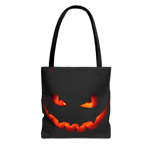 Halloween Pumpkin Tote Bag, Spooky Bag, Trick or Treat, Fall Fashion, Halloween Party Decoration, Ghostly Gift Idea
