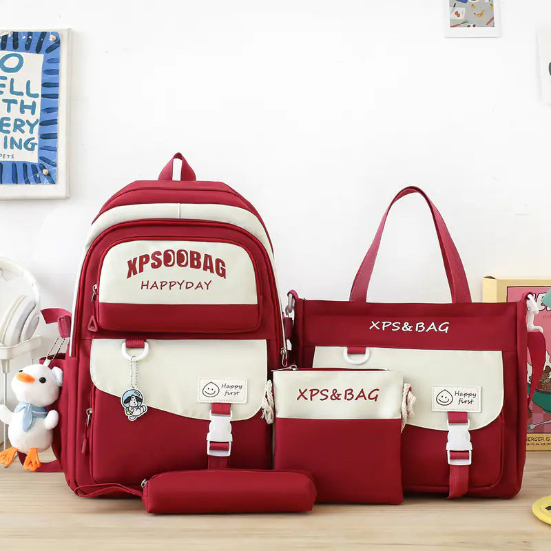Four-Piece Schoolbag Set