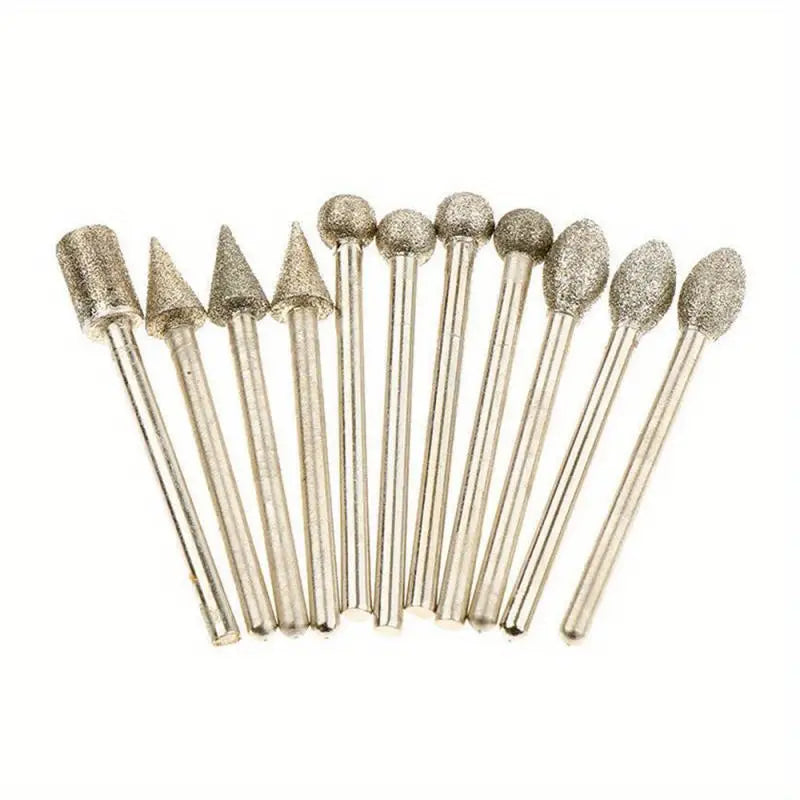 20PC Diamond Grinding Heads for Jade Carving and Sanding