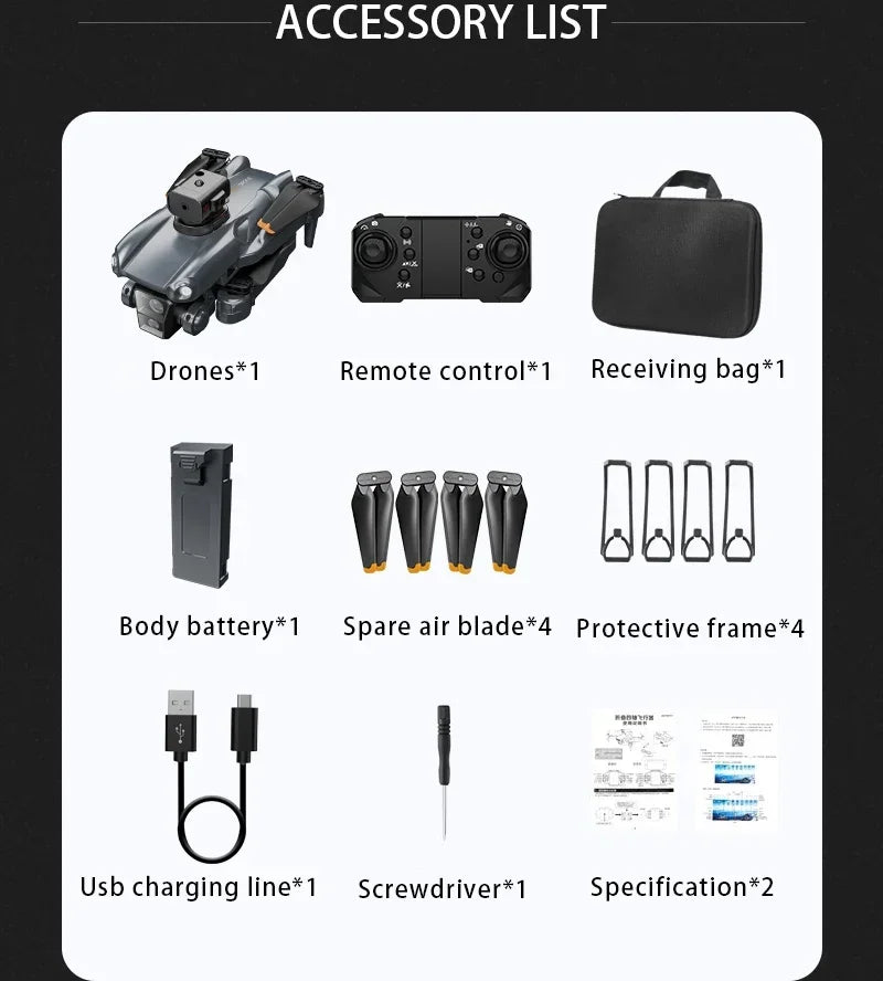P25 RC Drone GPS 8K Professional with Camera 5G WIFI 360° Obstacle Avoidance FPV Brushless Motor RC Quadcopter Mini Drone