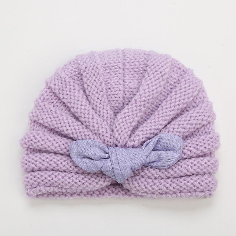 Children's Knitted Wool Hats with Rabbit Ears