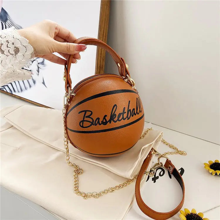 Versatile Pink Football & Basketball Shoulder Bag